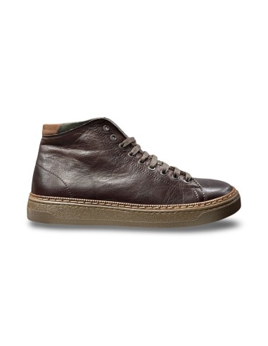 Exton 874 sneakers uomo in pelle color testa di moro