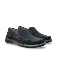 Enval Soft 7716033 mocassini uomo in camoscio blu notte