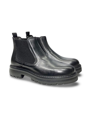 Exton 587 stivaletti uomo in pelle di vitello nero