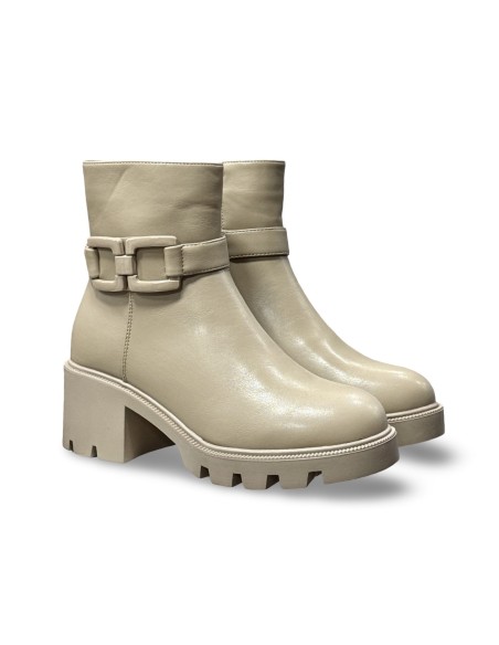 Solo Soprani SOLO42TR 314 stivaletti donna in pelle taupe