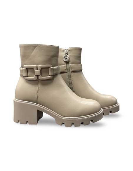 Solo Soprani SOLO42TR 314 stivaletti donna in pelle taupe