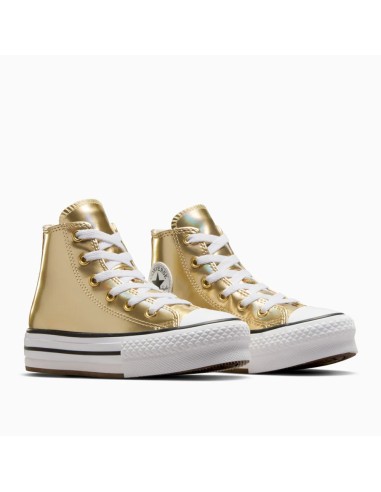 Converse Ctas Eva Lift HI A12606C Metallic Light Gold White sneakers donna