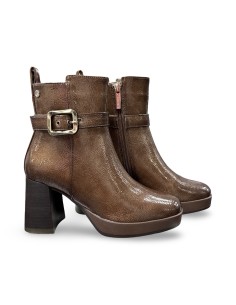 Carmela 162533 stivaletti donna in pelle vernice taupe 2