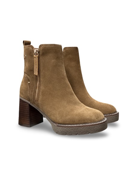 Carmela 161858 stivaletti donna in camoscio camel