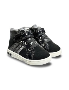 Primigi 6902722 sneakers bambina in vernice camoscio nero