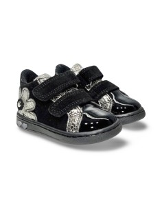 Primigi 6902522 sneakers bambina in camoscio vernice nero