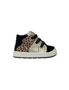 Primigi 6851600 sneakers bambina in camoscio/pelle nero/platino 2