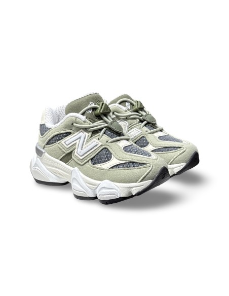 New Balance 9060 IV9060CD sneakers bambino/a in camoscio verde/bianco