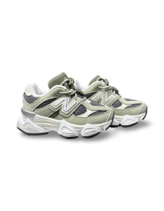 New Balance 9060 IV9060CD sneakers bambino/a in camoscio verde/bianco 2