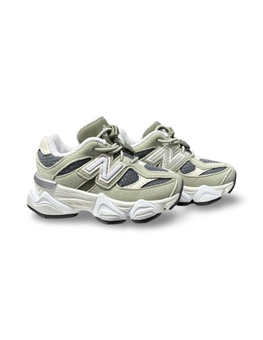 New Balance 9060 IV9060CD sneakers bambino/a in camoscio verde/bianco