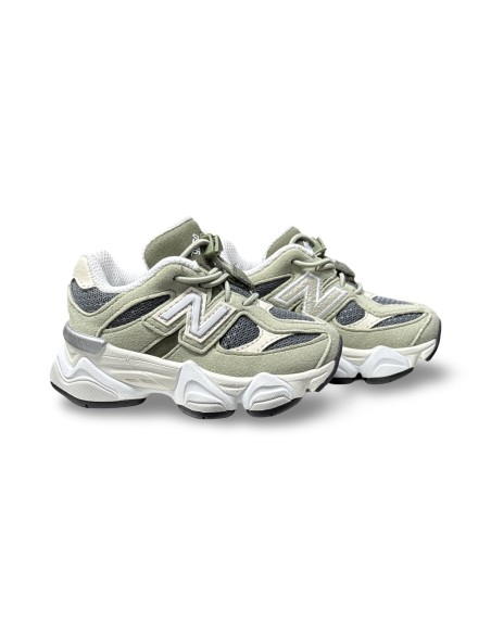 New Balance 9060 IV9060CD sneakers bambino/a in camoscio verde/bianco