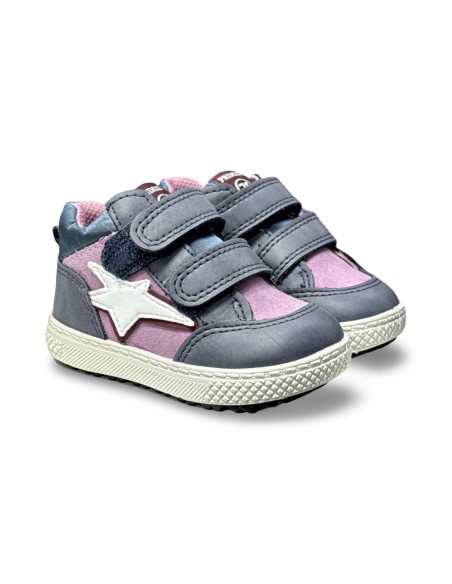 Primigi 6852911 sneakers bambina in nabuk blu