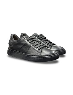 Exton 877 sneakers uomo in pelle nero