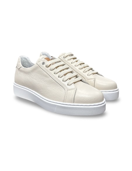 Exton 830 sneakers uomo in pelle bottolato latte