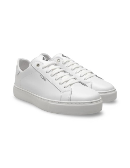 Exton 83 sneakers uomo in pelle bianco
