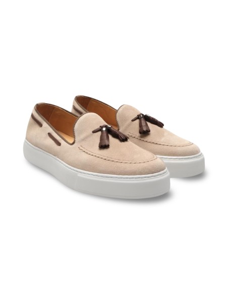 Exton 511 mocassini uomo in camoscio beige