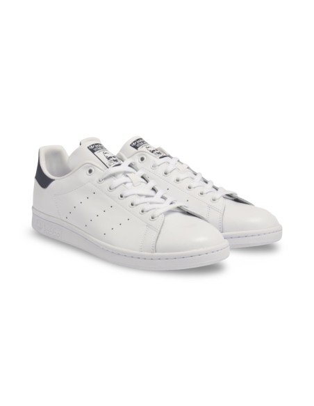 Adidas Stan Smith M20325 sneakers uomo in pelle bianco/blu