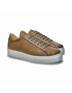 Exton 512 sneakers uomo in pelle color cognac