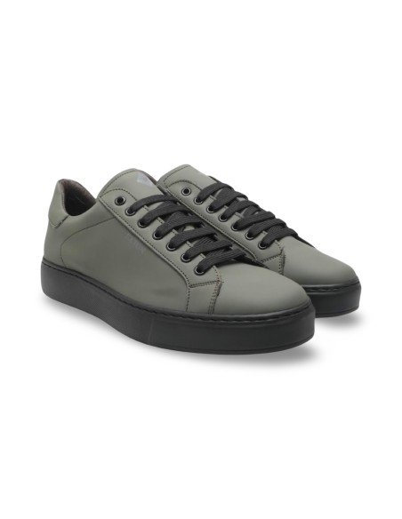 Exton 83 sneakers uomo in pelle gommata verde