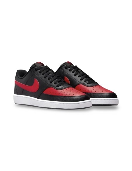 Nike Court Vision DV6488 001 sneakers sportive uomo in pelle rosso/nero