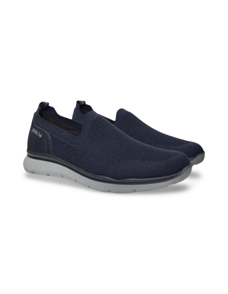 Enval Soft 7725011 slip on uomo in tessuto blu