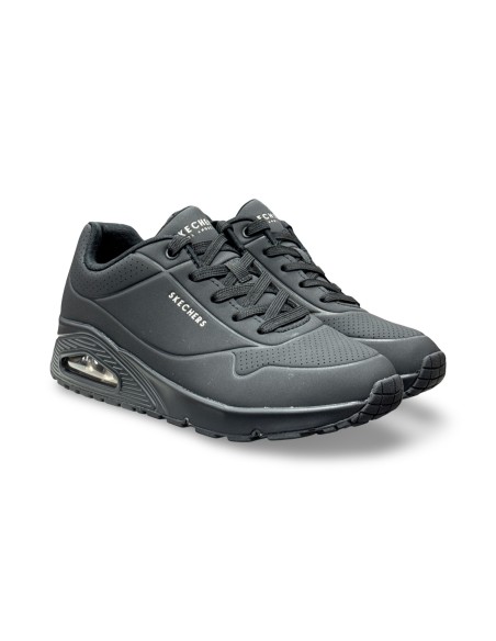Skechers 73690 sneakers donna in pelle nero