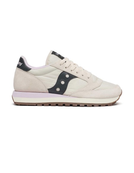 Saucony Jazz Original S1044-713 sneakers donna in camoscio/tessuto crema