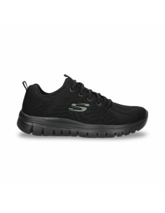 Skechers 12615/BBK sneakers donna in tessuto nero
