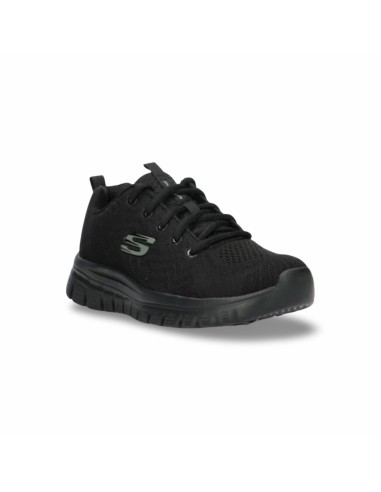 Skechers 12615/BBK sneakers donna in tessuto nero