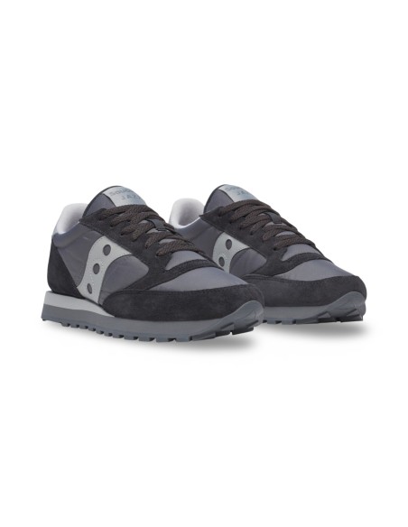 Saucony Jazz Original S2044-727 sneakers uomo in camoscio/tessuto nero/grigio
