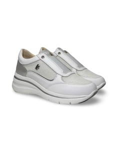 Keys K-10601 slip on donna in pelle bianco grigio
