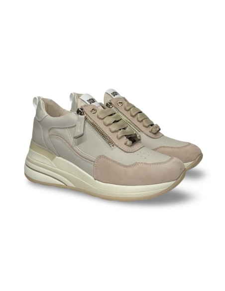 Keys K-10580 sneakers donna in pelle nabuk beige