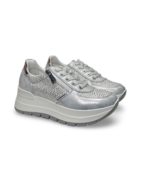 Igi&Co 7661322 sneakers donna in pelle argento