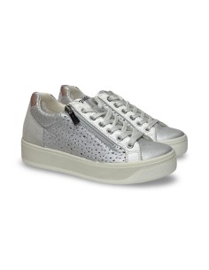 Igi&Co 7656422 sneakers donna in pelle color argento
