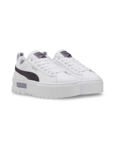 Puma Mayze Lth Jr 384527 29 sneakers donna in pelle bianco/viola