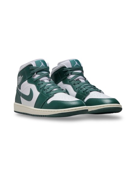 Nike WMNS Air Jordan 1 Mid BQ6472 133 Sneakers unisex da ragazzo/a white/green