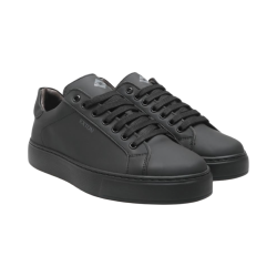 Exton 83 sneakers uomo in pelle gommata nero