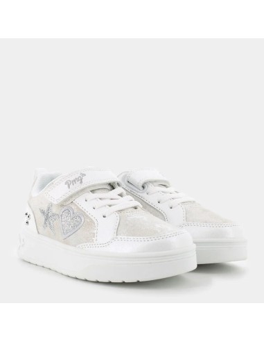 Primigi 6972100 sneakers bambina in nappa bianco lurex