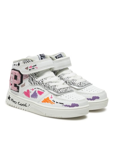 Primigi 6968200 sneakers bambina in similpelle bianco multicolor