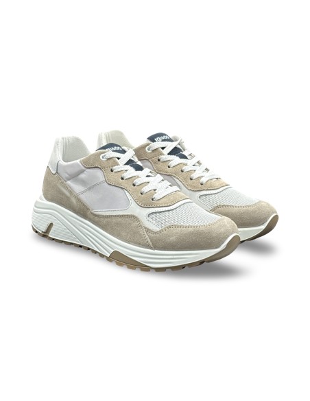 Igi&Co 5637533 sneakers uomo in camoscio e tessuto beige