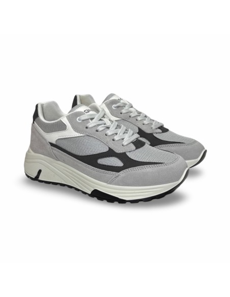 Igi&Co 7637833 sneakers uomo in camoscio/tessuto grigio perla