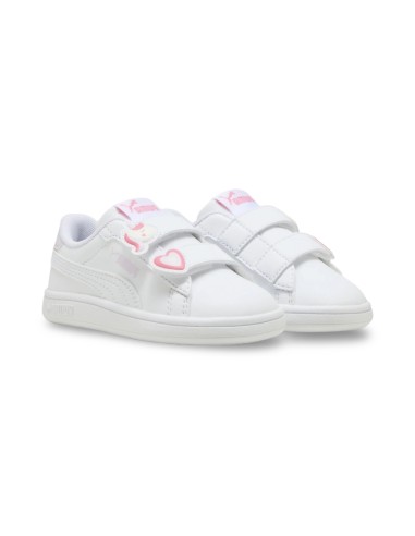 Puma Bambina Sneakers Smash 3.0 Badges V 397287 07 Bianco