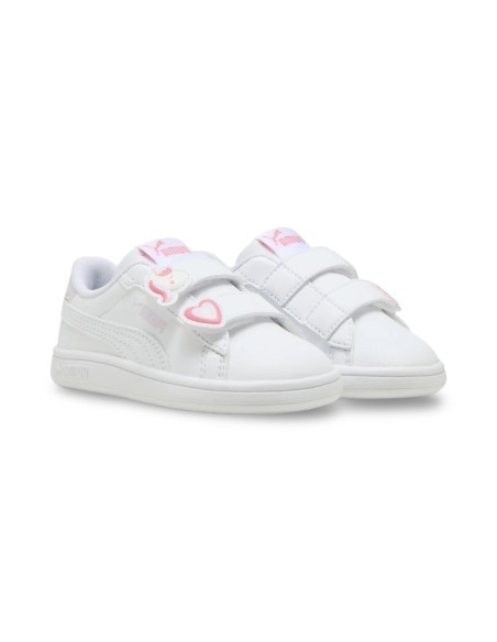 Puma Bambina Sneakers Smash 3.0 Badges V 397287 07 Bianco