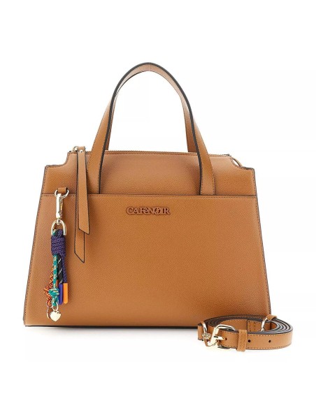 Cafe' Noir C3WA0901 bauletto donna con charms color cuoio