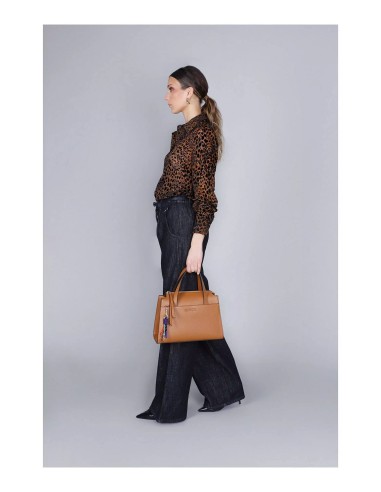 Cafe' Noir C3WA0901 bauletto donna con charms color cuoio