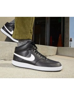 Nike Court Vision Mid NN DN3577 001 sneakers sportive uomo in pelle nero/bianco 2
