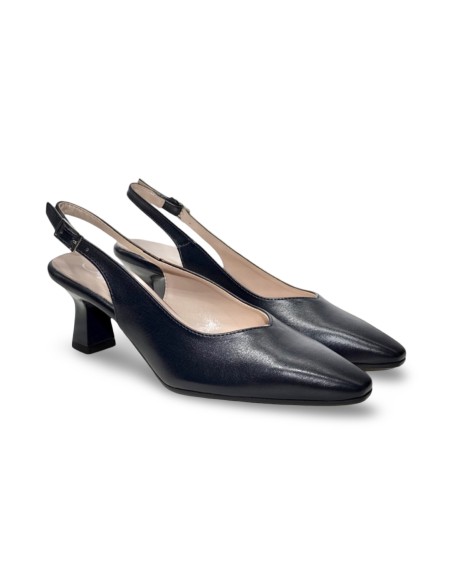 Sofia 354 sandali donna in pelle color blu notte