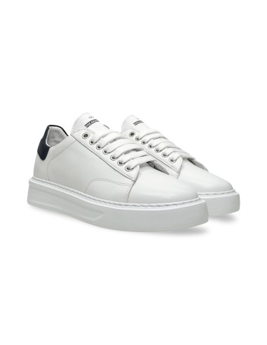 Exton 969 sneakers uomo in pelle bianco/blu
