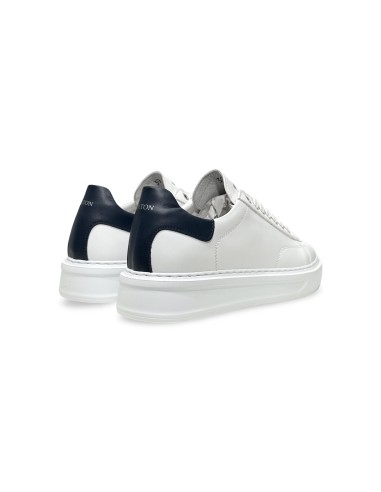 Exton 969 sneakers uomo in pelle bianco/blu