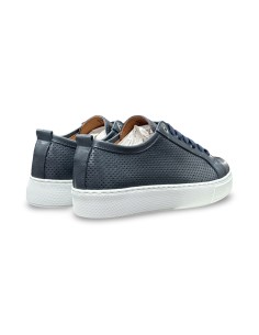 Exton 565 sneakers uomo in pelle blu marino 2